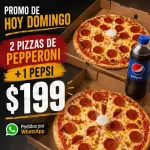 2 pizza pepperoni + Pepsi 1.5 lt