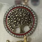 Prendedor árbol de la vida rojo