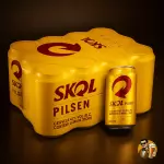 Skol latinha 350ml caixa c/ 12 und
