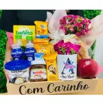 Café Da Manhã & Tarde- Caneca e Flor