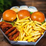 3 Smash simples +fritas+ anéis de ce