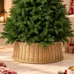 Pie de árbol mimbre