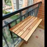 Mesa plegable balcón Madera Natural
