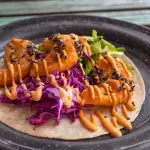 Taco capeado de camarón