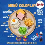 Menú Coldplay