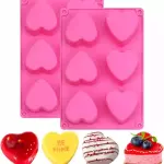 Molde Silicone Corazon 6 Cavidad 7cm