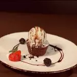 Volcán de chocolate al romero