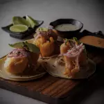 Taco de pescado acevichado