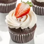 Cupcake de Chocolate y fresas