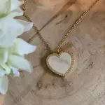 Cadena corazón plano