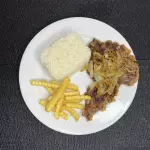 Contra filé com Fritas