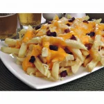 Batata Palito com cheddar e bacon