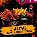 5 alitas & papas + bebida