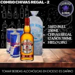 Chivas Regal + 3 Red Bull + Hielo