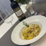 Risotto Hongos y salsicha italiana