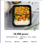 Masa muscular Pollo Curry