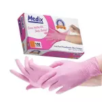 Luva Medix Nitriica rosa G 100un