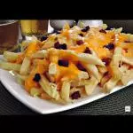 Batata frita com cheddar e bacon