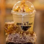 Honey comb latte