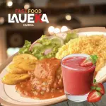 Fuerte del almuerzo más jugo