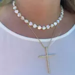 gargantilla de corazones y cruz Inox(copy)