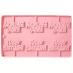 Molde silicone  Happy Birthday 6 cav