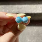 Esferas de Larimar en plata pequeñas