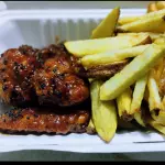 ALITAS TERIYAKI (x4) + PAPAS