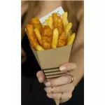 Conos de papas fritas + pollo crispy