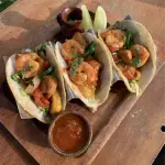 TACOS DE CAMARON CARIBEÑOS
