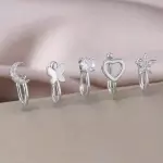 Piercing falso nariz plateado