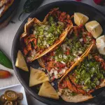 Tacos Pastor con queso (x3)