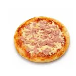 Pizza de jamón y queso gouda