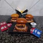 Trio de Duplo Burguer Bacon