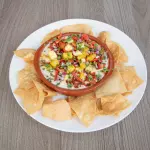 Queso fundido con pastor