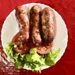 Linguiça de pernil na brasa