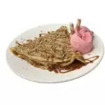 +Bola de helado en crepa