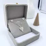 Conjunto Coração Cravejado Ponta