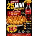 combo 25 salgados+coca200ml