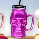 VASO CALAVERA ROSADO C/SORBETE