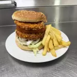 Hamburguesa de pollo crujiente doble