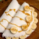 Tapioca banana com canela