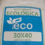 Sacola branca ecológica 30X40