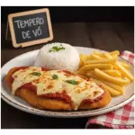 Parmegiana de frango + fritas