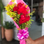 Arranjo rosa dupla