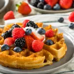 Waffle con frutos Rojos