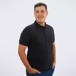 CAMISA POLO MASCULINA PRETA 2043
