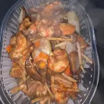 71. Langostinos Salteado Hon y Bambu