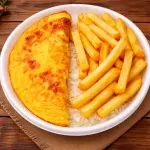 Omelete de Tomate com Queijo