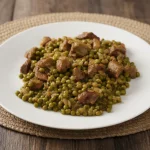 Viande bœuf aux petits pois